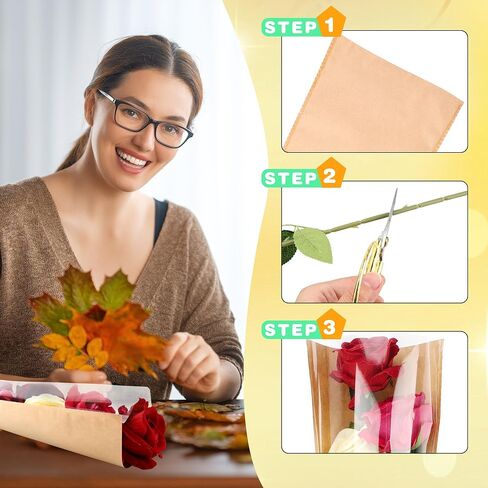 Feradny 150 جهاز كمبيوتر شخصى باقة الزهور الأكمام أكياس تغليف الزهور باقة الزهور ورقة التغليف زهرة الأزهار التعبئة الأكمام لوازم الزهور السائبة لحفل الزفاف الزفاف التخرج الذكرى السنوية هدية عيد ميلاد in Kuwait