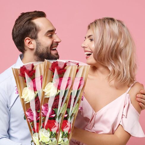 Feradny 150 جهاز كمبيوتر شخصى باقة الزهور الأكمام أكياس تغليف الزهور باقة الزهور ورقة التغليف زهرة الأزهار التعبئة الأكمام لوازم الزهور السائبة لحفل الزفاف الزفاف التخرج الذكرى السنوية هدية عيد ميلاد in Kuwait