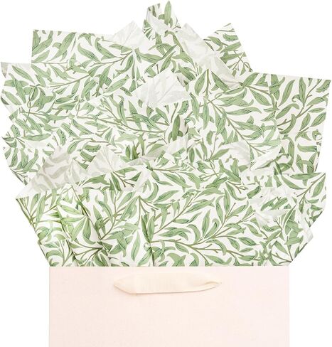 PAPER FAIR 90 Sheets Thicker Sage Green Botanical Tissue Paper, More Durable 20x14 inch Greenery Floral Wrap Paper for Wedding, DIY Craft Tissue for Birthday Party Celebrations Gift Decor Packaging in Saudi Arabia