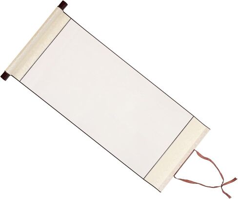 PATIKIL 31x12 Inch Xuan Paper Scroll, Silk Half Raw Ripe Blank Hanging Xuan Paper Chinese Calligraphy Practice Roll for Art Painting Home Decor, Beige in Saudi Arabia