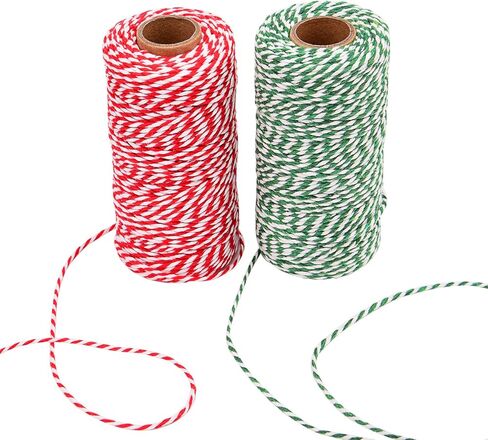 Sunmns Christmas Twine Cotton String Rope Cord for Gift Wrapping, Arts Crafts, 656 Feet (Multicolor A) in Saudi Arabia