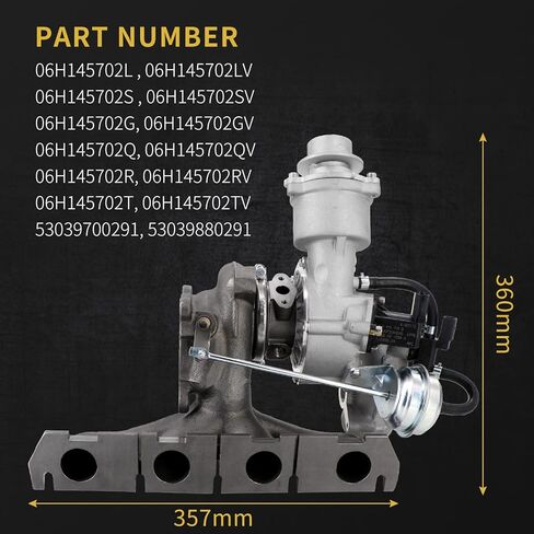 شاحن توربيني Dokili لسيارة Audi A4 Avant Quattro A5 Q5 2009-2012 لسيارة Volkswagen P.assat 2.0 TSI 2008-2010 شاحن توربو 06H145702S 06H145702L in Kuwait