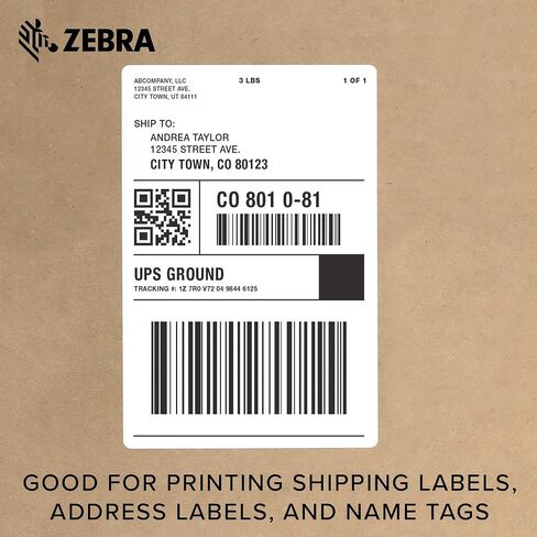 Zebra - طابعة سطح المكتب للنقل الحراري GX420t للملصقات والإيصالات والرموز الشريطية والعلامات - عرض الطباعة 4 بوصات - اتصال USB والتسلسلي ومنفذ Ethernet (يتضمن مقشرة) - GX42-102411-000 (متجدد) in Saudi Arabia