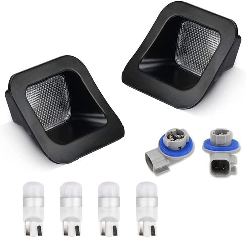 Bsetview LED لوحة ترخيص ضوء دخان عدسة أضواء خلفية مجموعة مقبس مصباح متوافق مع دودج رام 1500 2500 3500 شاحنة بيك اب 2003-2018، 6000K أبيض 2 قطعة in Kuwait