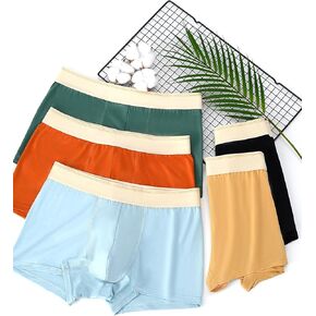Men's 5Pcs Trunks Underwear Soft Breathable Comfortable Fashion Boxer Briefs For Men Pack