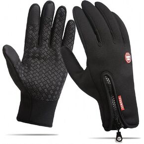 CYG&CL Outdoor Winter Touchscreen Warm Gloves, Water Resistant Windproof Anti-Slip Sports Gloves for Cycling Driving Running Hiking Climbing Skiing Sports, Adjustable Size for Men＆Women