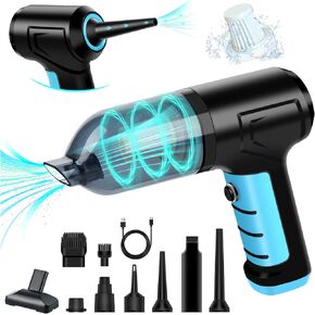 Car Vacuum Portable Cordless, 120W High Power Blow & Suction 3 in 1 Handheld Vacuum with 16000PA Brushless Motor, 2 Gear Adjustment, Multi-Nozzles, Mini Vacuum Cleaner for Car, Home, keyboard, Pet
