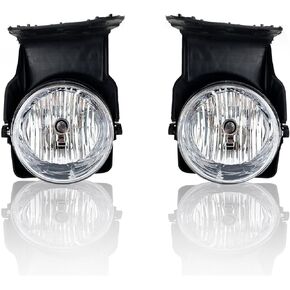 WILD BEAR Fog Lights Fits for 2003-2006 GMC Sierra 1500 2500 3500/2007 GMC Sierra Classic (Not fit for Denali|C3 Models) w/ H10 12V 45W Halogen Bulbs