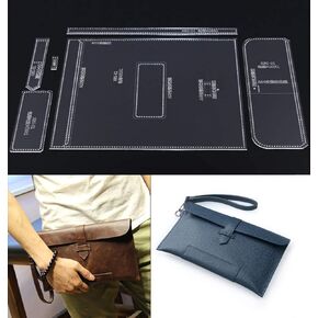 XBS-01 Men Clutch Acrylic Template Leather Pattern Acrylic Leather Pattern Leather Templates for Bags