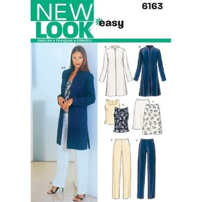New Look Sewing Pattern 6163 Misses Separates, Size A (8-10-12-14-16-18)