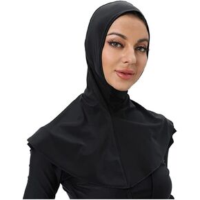 Women's Full-Coverage Swimming Cap Hood Muslim Hijab Shawl Cap Full-Coverage Women's Neck Protection