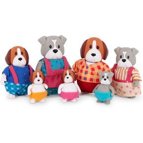 Li'l Woodzeez – The Pitterpotemus Hippo Family – Wedding Set of 7 Collectible Posable Hippo Figures – Pretend Play Doll Figures – Gift Toy for Kids Age 3+