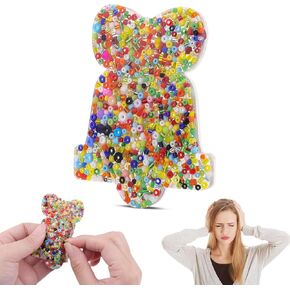 Skin Picking Fidget Toys, Silicone Pick Fidgets Toy Pad - Christmas Sensory Toys for Skin Pickers, Anxiety, ADHD & Autism for Adults Youth (Christmas Bells)