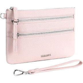 Telena Wristlet Wallets for Women Leather Clutch Purses Ladies Wallet Handbags RFID Blocking Card Holder