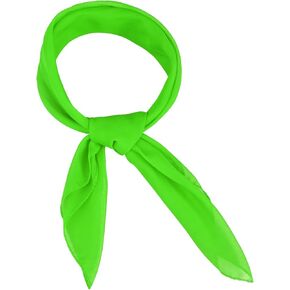 Chiffon Scarf for Women and Girls, 26x26 inches Square Neck Scarf, Classic Retro Ribbon Handkerchief for Hair Wrapping