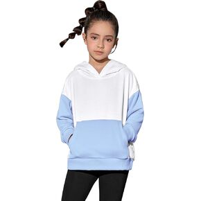 Jxstar Girls Zip-up Hoodie Long Sleeve Sweatshirt Jacket Tops Fall Loose Shirt with pocket