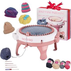 SENTRO Knitting Machine 48 Needles Smart Weaving Loom Crochet Loom Knitting Loom Machine Kit for Kids Adults DIY Scarf Hat Sock