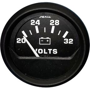 Faria Beede Instruments Faria 12860 Euro Voltmeter Gauge 20-32 VDC - 2"