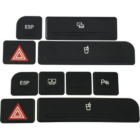 Double Flashing Warning Light Button Repair Decal Sticker Fit for Audi A4 Button Repair Premium Vinyl Decal Sticker