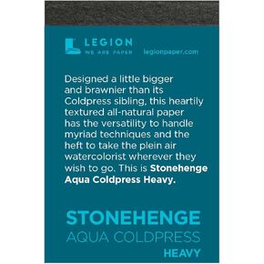 White Heavy Weight Mini Pad, 300lb, Coldpress, 2.5 x 3.75 Inches, 5 Sheets for Wet and Dry Media