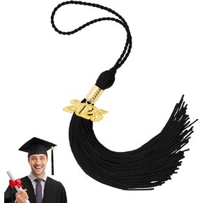 2025 Tassel Graduation, Graduation Tassel 2025 Graduation Cap Tassel Black Graduation Tassel with 2025 Gold Charm for Graduation Cap Graduation Party Decoration Ceremonies Accessories Graduation Gift