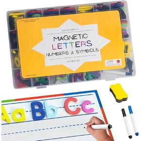 Magnetic Letters Numbers and Symbols 235 Piece Set, Uppercase and Lowercase Letter Magnets, Alphabet Magnets for The Classroom, Letter Magnets, ABC Magnets for Toddler, Whiteboard Ages 3+