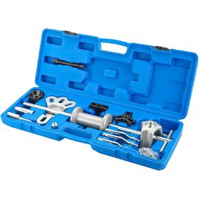 9-Way 2/3 Jaw Bearing Hub Gear Seal Remover Tool, 19pc Heavy Duty Slide Hammer Puller Kit