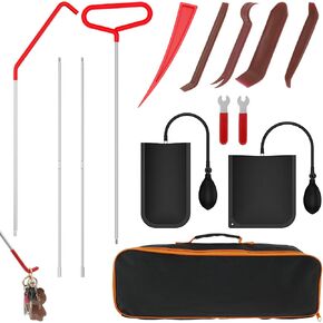 Stainless Steel Assorted 5th Wheel Pin Puller, 66 Inch Pull Hook J-Hook Tool Set, Garage Door Pull Hook, Long Distance Hook Tool, Portable Car Emergency Hook Tree Cleaning Hook Panel Removal Tool