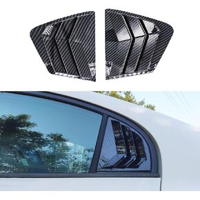 Window Louvers for 8th Gen Honda Civic 2006 2007 2008 2009 2010 2011 Accessories Front Side Window Louvers Air Vent Shades Panel Cover Exterior Decoration Accessories（Front Side Bright Black）