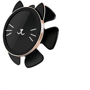 Creative Lucky Cat Steering Wheel Car Mount - Multifunctional Dashboard Phone Holder, Adhesive Suction Cup Phone Stand - Stylish Cat-Shaped Wheel Holder (Red)