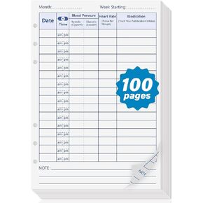 Blood Pressure Log Book Simple Blood Pressure Record Log Book Blood Pressure Notebook Log 5.8" x8.5" Blood Pressure Tracking Book Record & Monitor Daily Blood Pressure For Daily Tracking Seniors (No Color)