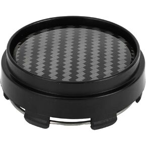 Universal Wheel Center Hub Cap Durable 66mm 2.60" Outside Diameter Vehicle Hub Covers for SUV Truck Automotive Plastic Carbon Fiber Pattern Black