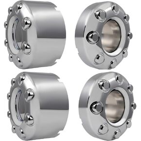 OCPTY 4 Pack Chrome Center Hub Cap Silver - Replacements for OEM Steel Wheels Full 4 Silver Center Cap Cover