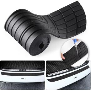 SINGARO Car Rear Bumper Protector, 43.3inch x3.5inch Car/SUV Universal Rubber Anti-Scratch Trunk Exterior Accessories