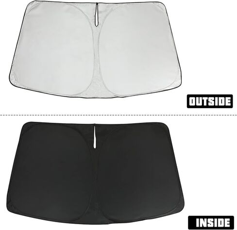 ROCCS Flexible Windshield Sun Shade for Honda Accord 2018 2019 2020 2021 2022 2023, Front Window Sunshade Heat Shield Reflector Cover, Foldable Sun Visor Blocks UV Rays in Kuwait