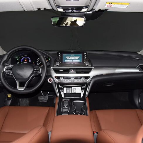 ROCCS Flexible Windshield Sun Shade for Honda Accord 2018 2019 2020 2021 2022 2023, Front Window Sunshade Heat Shield Reflector Cover, Foldable Sun Visor Blocks UV Rays in Kuwait