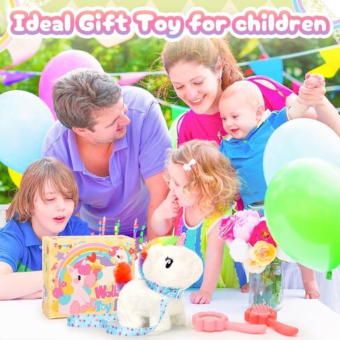 Tagitary Plush Toy Unicorn Stuffed Animal Toys for Kids with Sounds,Walking,Tail Wagging and Head Nodding,Interactive Unicorn Toy for Kids with Leash,Christmas Birthday Gift for Toddlers Kids in Saudi Arabia