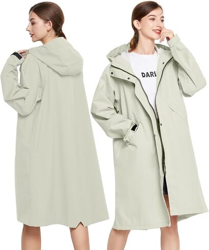 SOPPY Raincoat for Women Ladies Lightweight Long Waterproof Coat Rain Jackets in Kuwait