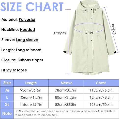 SOPPY Raincoat for Women Ladies Lightweight Long Waterproof Coat Rain Jackets in Kuwait