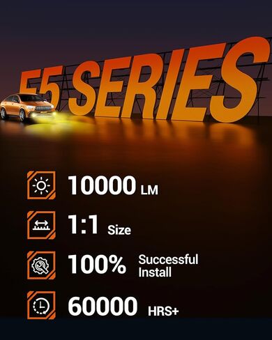 SEALIGHT H10 LED Fog Light Bulbs Yellow 3000k, 10000LM 9140 9145 Fog Lights LED Bulbs 600% Brightness Upgrade, 1:1 Size 100% Successful Installation for Trucks Cars, Pack of 2 in Saudi Arabia