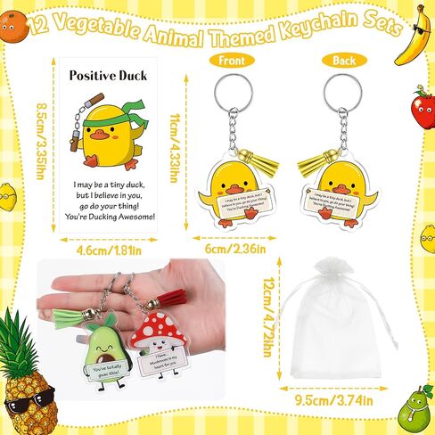 Emotional Support Keychain Gift - Positive Vegetable Keychain Employee Appreciation Gifts for Coworkers Teacher in Saudi Arabia