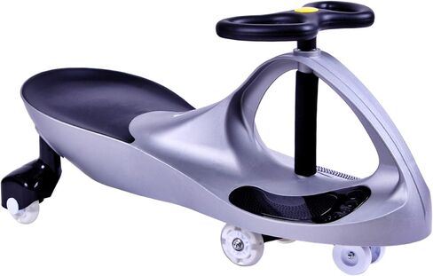 Premium LED-Wheel Swing Car Ride on Toy - Silver, Great for Both Indoor and Outdoor Play, Perfect for 3, 4, 5 Years Old Boys and Girls Riding Fun in Saudi Arabia