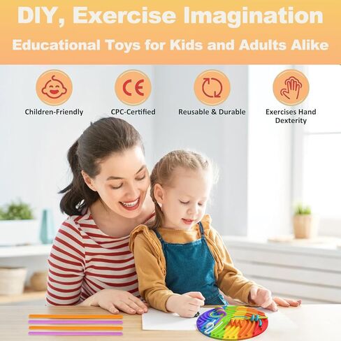 لوحة الأنشطة الحسية للأطفال من HBKJ - لعبة فيدجيت من السيليكون للأطفال من عمر 4 إلى 8 سنوات للتهدئة|التوتر|القلق|التوحد| تعزز التركيز باستخدام حقيبة سفر و13 خيطًا (على شكل دائري) in Kuwait