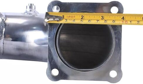 أنبوب الكوع مدخل تدفق عالي 3 بوصة يناسب 1998.5 1999 2000 2001 2002 دودج رام 5.9L الكمون ديزل فضي in Saudi Arabia