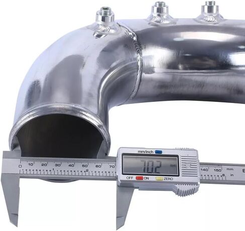 أنبوب الكوع مدخل تدفق عالي 3 بوصة يناسب 1998.5 1999 2000 2001 2002 دودج رام 5.9L الكمون ديزل فضي in Saudi Arabia