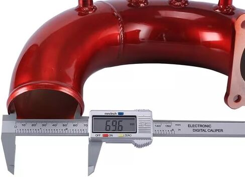 أنبوب الكوع مدخل تدفق عالي 3 بوصة يناسب 1998.5 1999 2000 2001 2002 دودج رام 5.9L الكمون ديزل فضي in Saudi Arabia