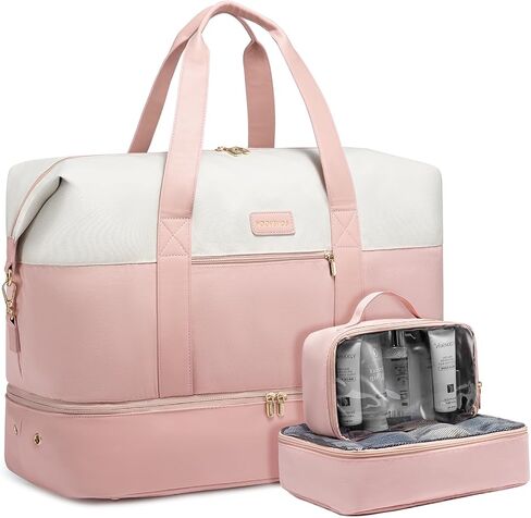 LOVEVOOK Travel Bag, Weekender Bags for Women, Carry on Overnight Bag with Toiletry Bag, Duffle Bag for Travel with Shoe Compartment, Gym Bag for Women, Hospital Bags for Labor and Delivery in Saudi Arabia