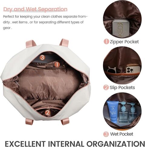LOVEVOOK Travel Bag, Weekender Bags for Women, Carry on Overnight Bag with Toiletry Bag, Duffle Bag for Travel with Shoe Compartment, Gym Bag for Women, Hospital Bags for Labor and Delivery in Saudi Arabia