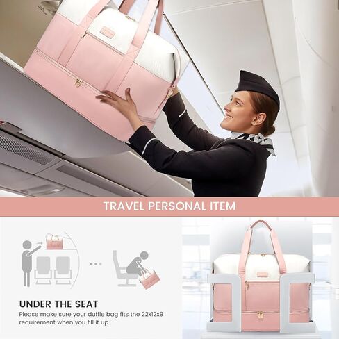LOVEVOOK Travel Bag, Weekender Bags for Women, Carry on Overnight Bag with Toiletry Bag, Duffle Bag for Travel with Shoe Compartment, Gym Bag for Women, Hospital Bags for Labor and Delivery in Saudi Arabia