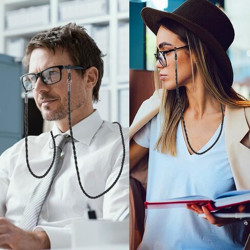 6 قطع من حزام النظارات، سلاسل حزام النظارات، حزام نظارات العين قابل للتعديل، حامل النظارات حول سلاسل الرقبة، أشرطة الألوان الداكنة، سلسلة نظارات متعددة الألوان in Saudi Arabia